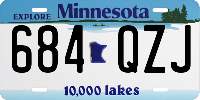 MN license plate 684QZJ