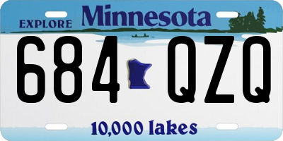 MN license plate 684QZQ