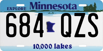 MN license plate 684QZS