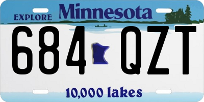 MN license plate 684QZT