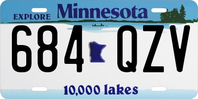 MN license plate 684QZV