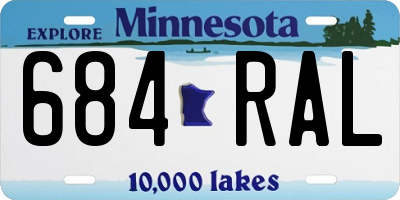 MN license plate 684RAL