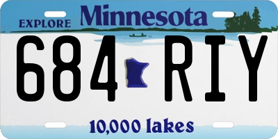 MN license plate 684RIY