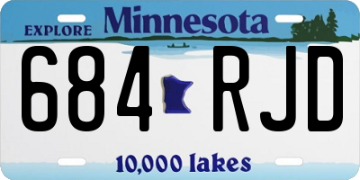 MN license plate 684RJD