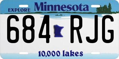MN license plate 684RJG
