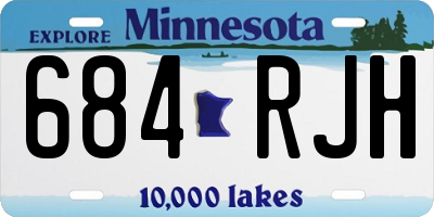 MN license plate 684RJH