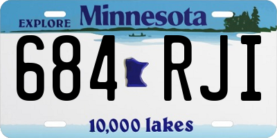 MN license plate 684RJI