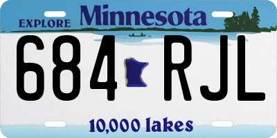 MN license plate 684RJL