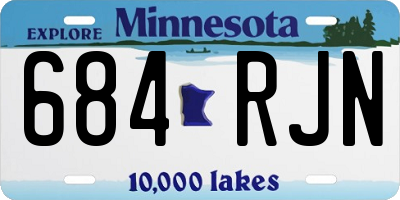 MN license plate 684RJN