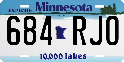 MN license plate 684RJO