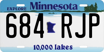 MN license plate 684RJP