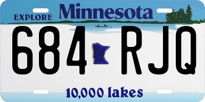 MN license plate 684RJQ