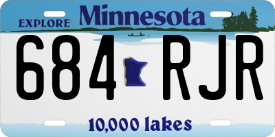 MN license plate 684RJR
