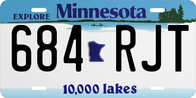 MN license plate 684RJT