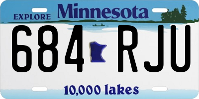 MN license plate 684RJU