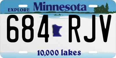 MN license plate 684RJV