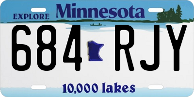 MN license plate 684RJY