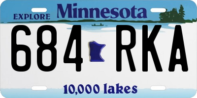 MN license plate 684RKA