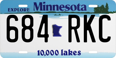 MN license plate 684RKC
