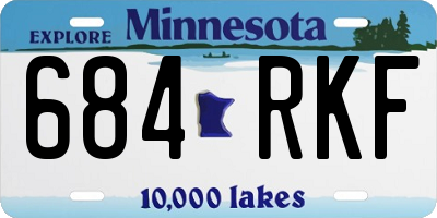 MN license plate 684RKF