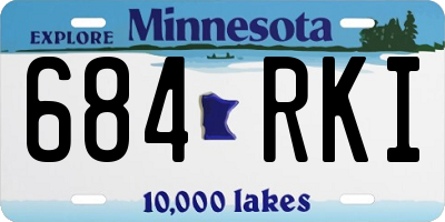 MN license plate 684RKI