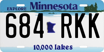 MN license plate 684RKK