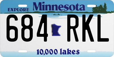 MN license plate 684RKL