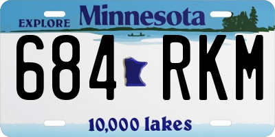 MN license plate 684RKM