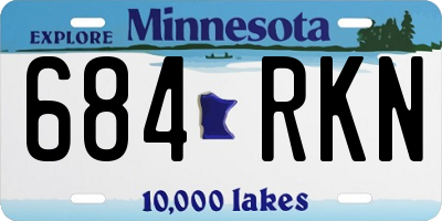 MN license plate 684RKN