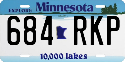 MN license plate 684RKP