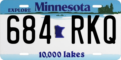 MN license plate 684RKQ