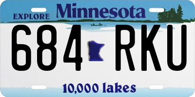 MN license plate 684RKU