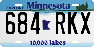 MN license plate 684RKX