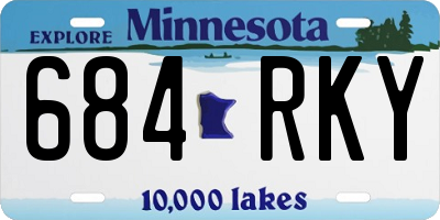 MN license plate 684RKY