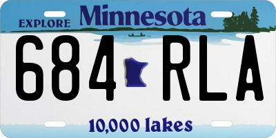 MN license plate 684RLA