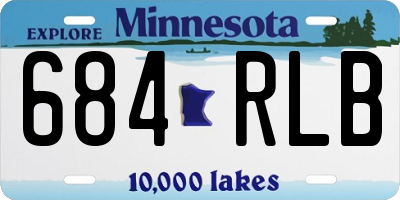 MN license plate 684RLB