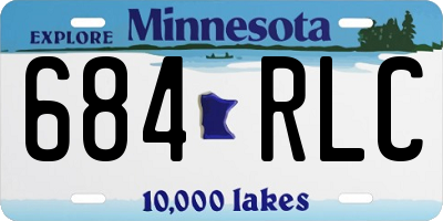 MN license plate 684RLC