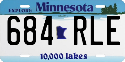MN license plate 684RLE