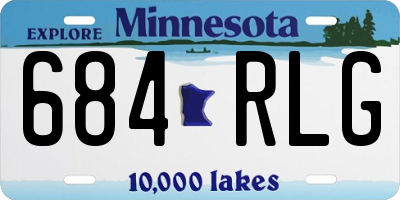 MN license plate 684RLG