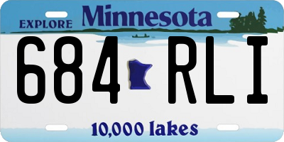 MN license plate 684RLI