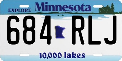 MN license plate 684RLJ