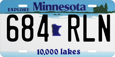 MN license plate 684RLN