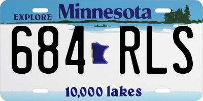 MN license plate 684RLS