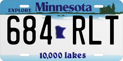 MN license plate 684RLT