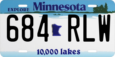 MN license plate 684RLW