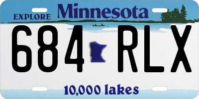 MN license plate 684RLX