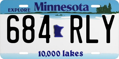 MN license plate 684RLY