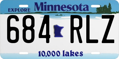 MN license plate 684RLZ