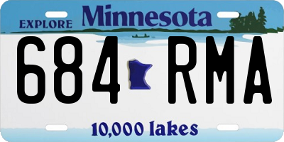MN license plate 684RMA