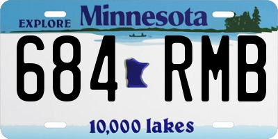 MN license plate 684RMB